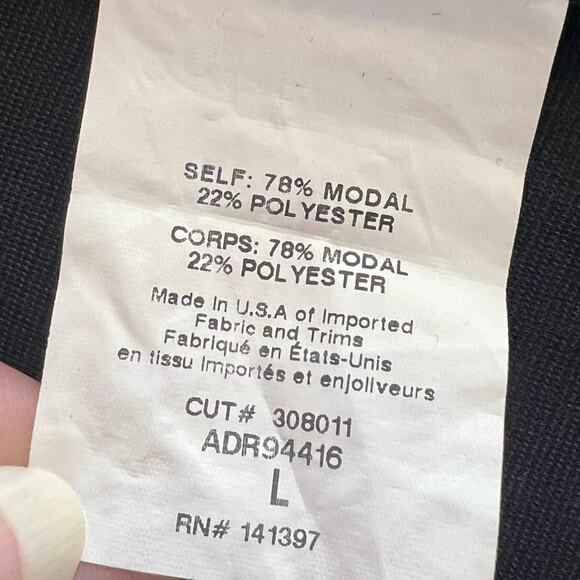 ASTR Black Wrap Front Kimono Dress - L - Picture 6 of 7